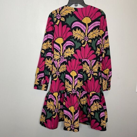 J.CREW Ratti Dress Women 8 Tiered Popover NEW Long Sleeve Floral Cotton AC879 - Picture 7 of 16